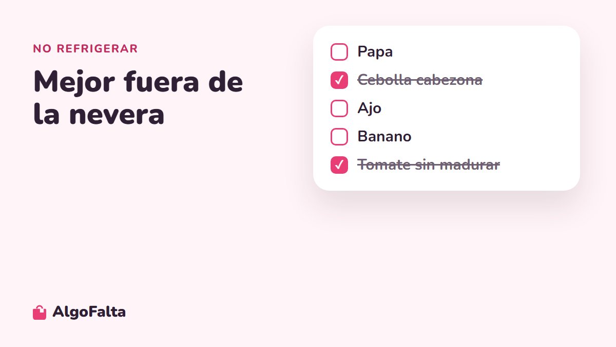 Alimentos que no deben ir en la nevera