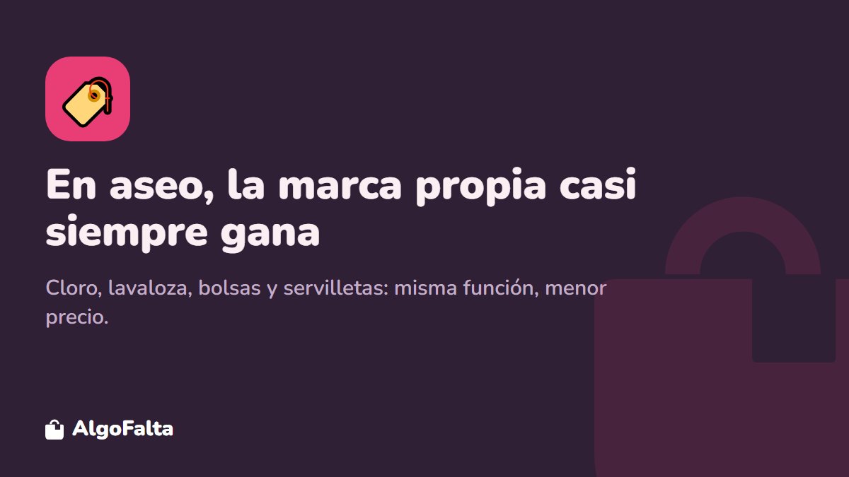 Consejo: comprar productos de aseo de marca propia