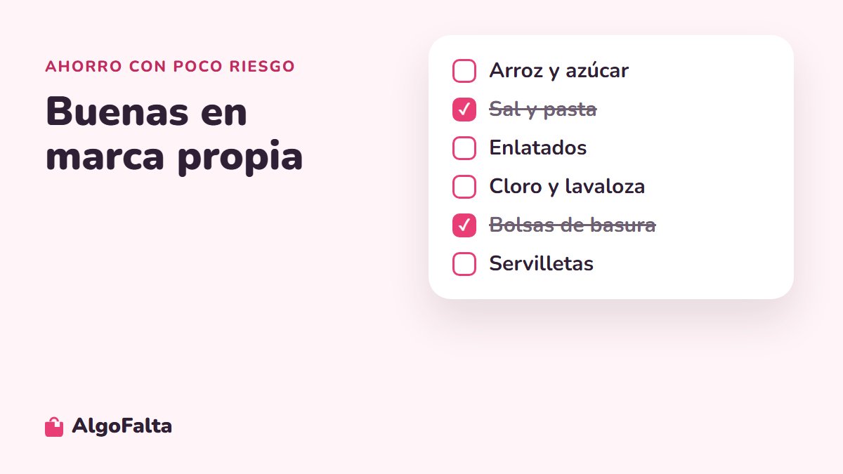 Productos que conviene comprar en marca propia