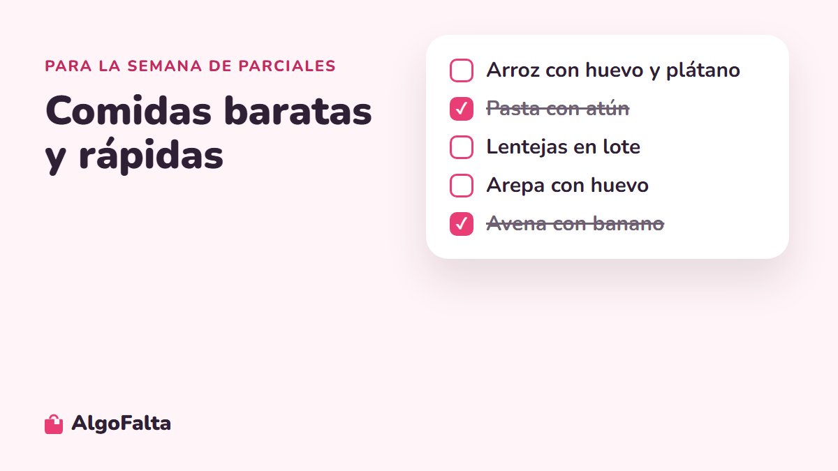 Comidas baratas y rápidas para estudiantes