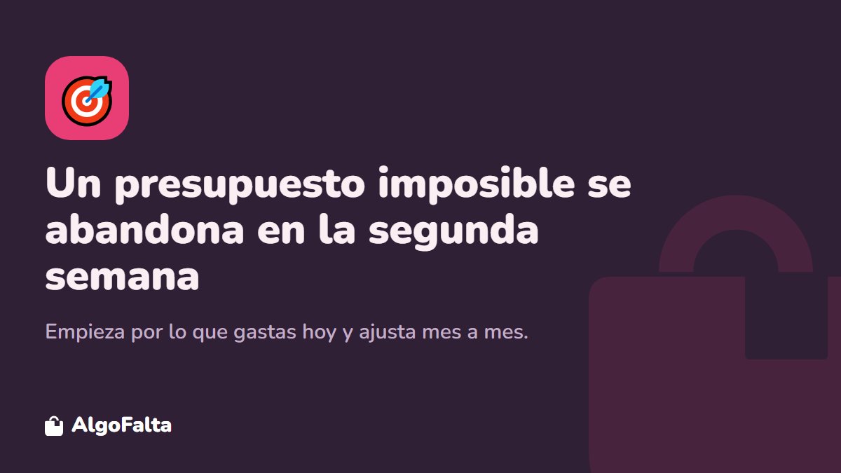 Consejo: hacer un presupuesto de mercado realista